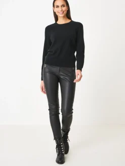 Basic Bio-Kaschmir-Pullover Mit Rundhalsausschnitt