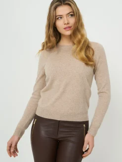 Basic Bio-Kaschmir-Pullover Mit Rundhalsausschnitt