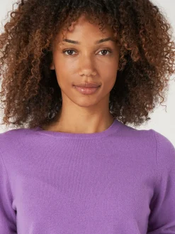 Basic Bio-Kaschmir-Pullover Mit Rundhalsausschnitt