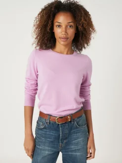 Basic Bio-Kaschmir-Pullover Mit Rundhalsausschnitt