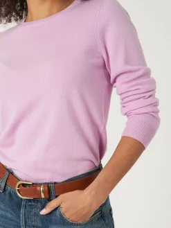 Basic Bio-Kaschmir-Pullover Mit Rundhalsausschnitt