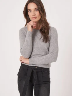 Basic Bio-Kaschmir-Pullover Mit Rundhalsausschnitt