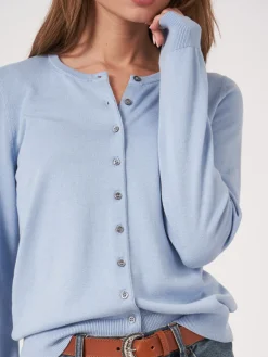 Basic Feinstrick-Strickjacke Aus Organischer Baumwollmischung