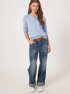 Basic Feinstrick-Strickjacke Aus Organischer Baumwollmischung