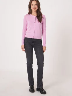 Basic Feinstrick-Strickjacke Aus Organischer Baumwollmischung