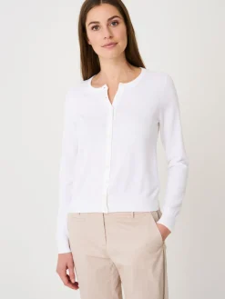 Basic Feinstrick-Strickjacke Aus Baumwollmischung