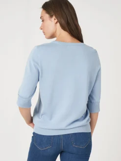 Basic Kurzarm-Pullover Aus Organischer Baumwollmischung