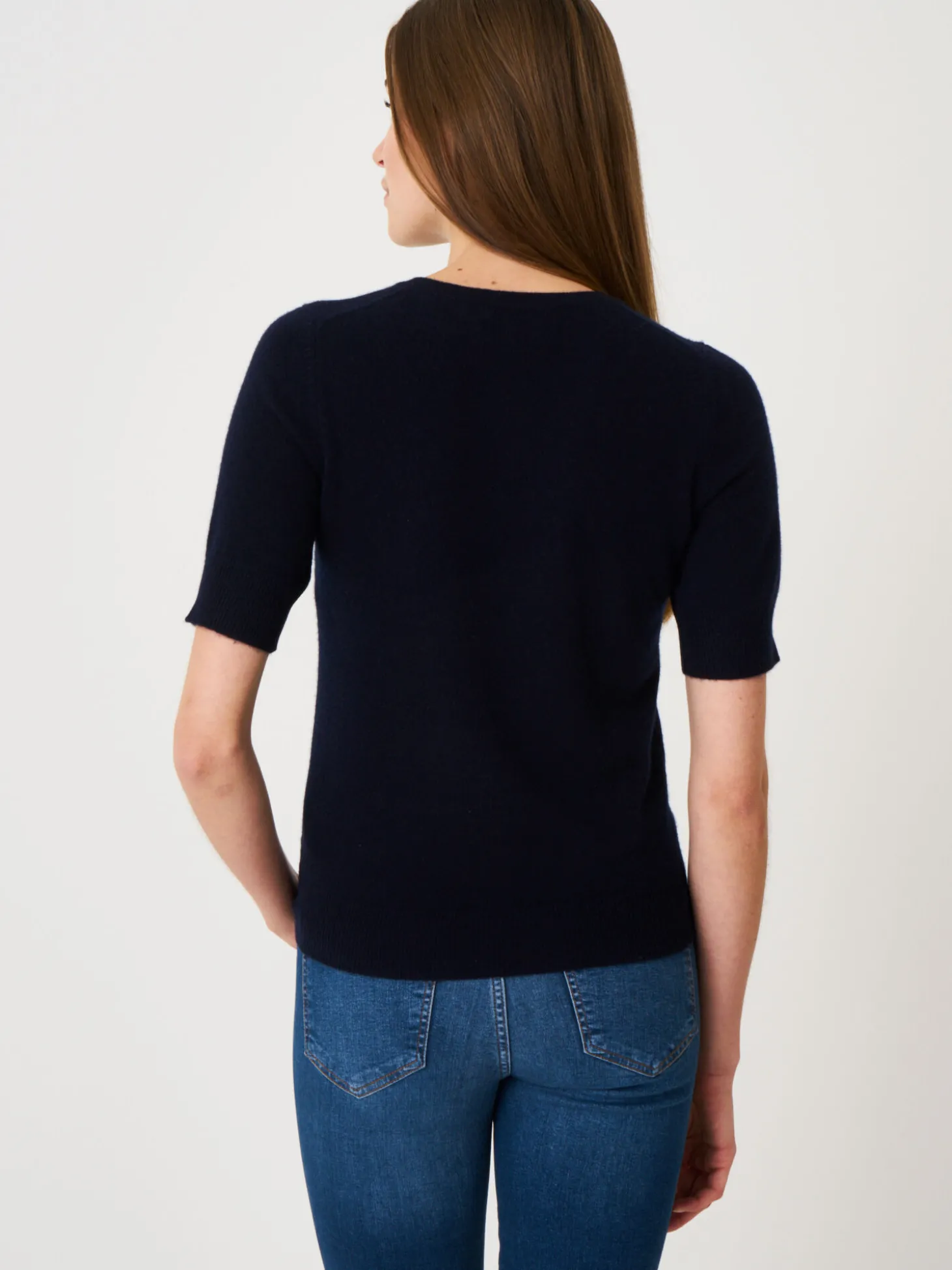 Basic Kurzarm-Pullover Aus Bio-Kaschmir