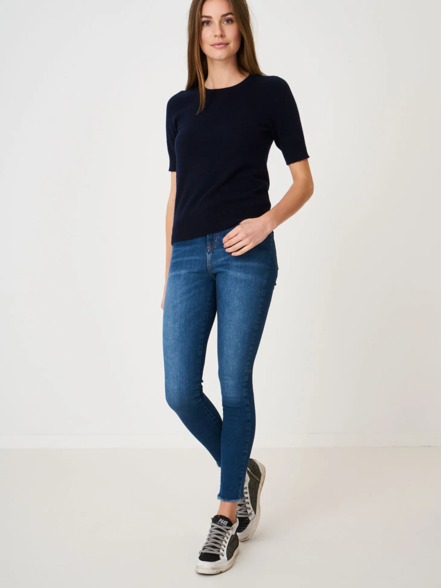 Basic Kurzarm-Pullover Aus Bio-Kaschmir