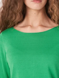 Basic Langarm-Pullover Aus Bio-Baumwollmischung