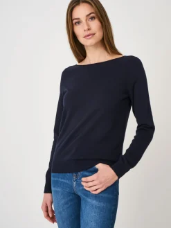 Basic Langarm-Pullover Aus Baumwollmischung