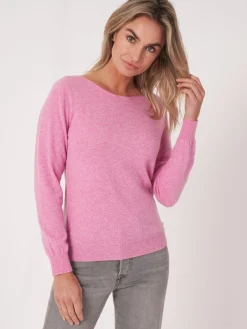 Basic Pullover Mit U-Boot-Ausschnitt Aus Bio-Kaschmir