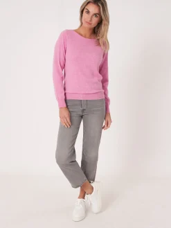 Basic Pullover Mit U-Boot-Ausschnitt Aus Bio-Kaschmir