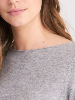 Basic Pullover Mit U-Boot-Ausschnitt Aus Bio-Kaschmir