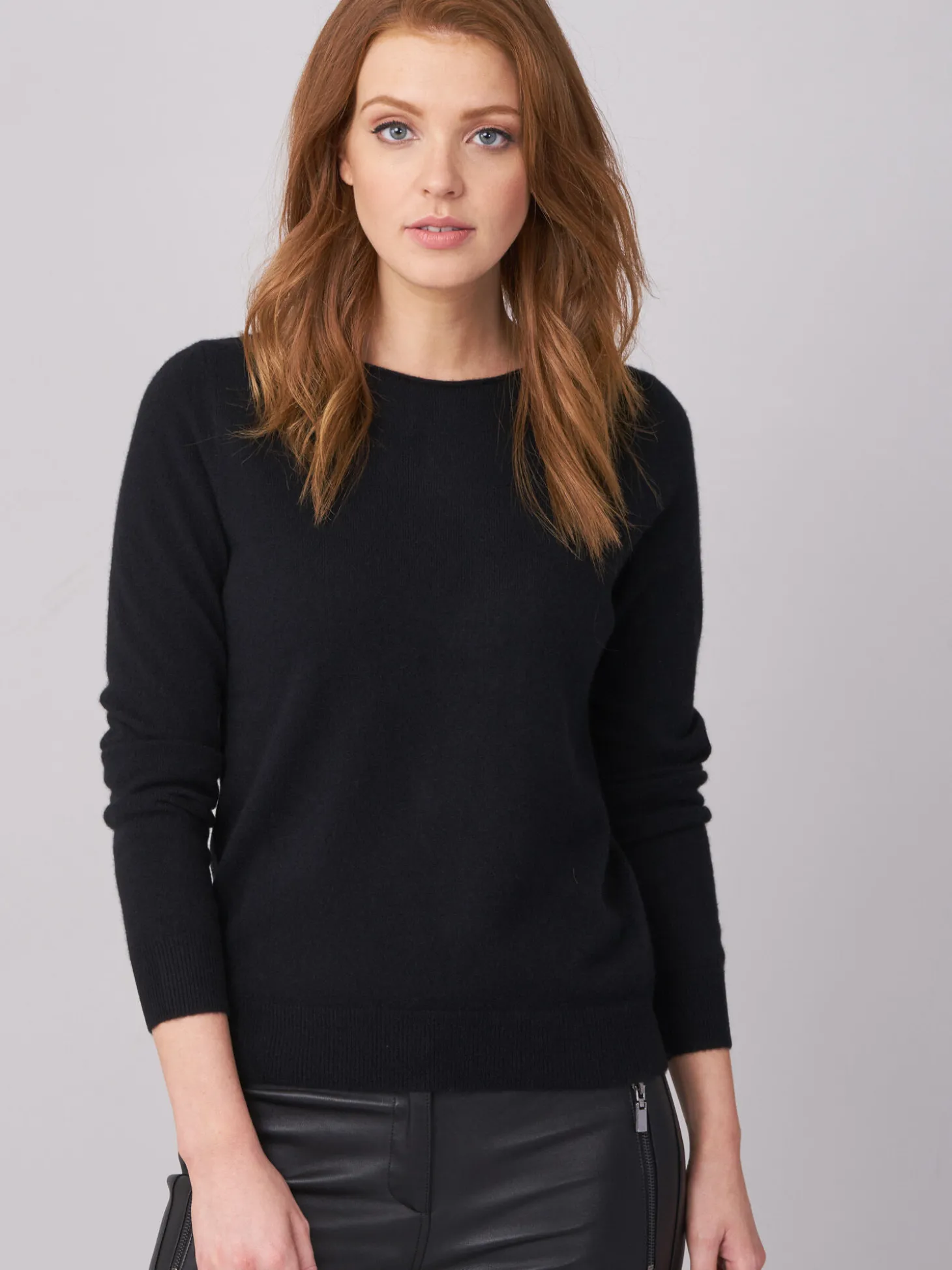 Basic Pullover Mit U-Boot-Ausschnitt Aus Bio-Kaschmir