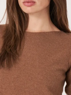 Basic Pullover Mit U-Boot-Ausschnitt Aus Bio-Kaschmir
