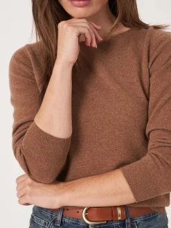 Basic Pullover Mit U-Boot-Ausschnitt Aus Bio-Kaschmir
