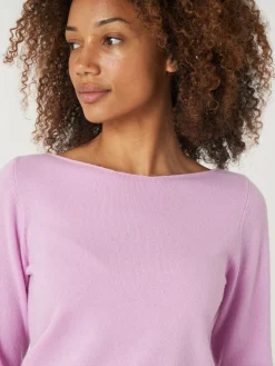 Basic Pullover Mit U-Boot-Ausschnitt Aus Bio-Kaschmir