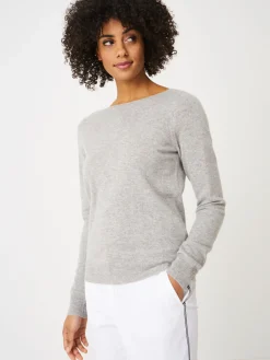 Basic Pullover Mit U-Boot-Ausschnitt Aus Bio-Kaschmir