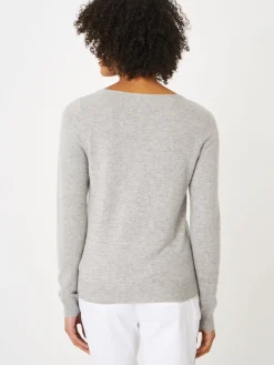 Basic Pullover Mit U-Boot-Ausschnitt Aus Bio-Kaschmir