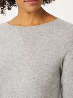Basic Pullover Mit U-Boot-Ausschnitt Aus Bio-Kaschmir