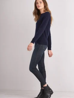 Basic Pullover Mit U-Boot-Ausschnitt Aus Bio-Kaschmir