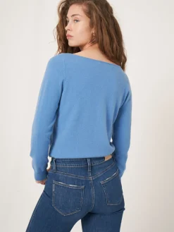 Basic Pullover Mit U-Boot-Ausschnitt Aus Bio-Kaschmir