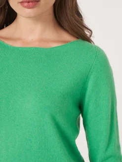 Basic Pullover Mit U-Boot-Ausschnitt Aus Bio-Kaschmir