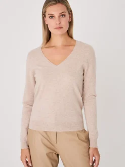 Basic Pullover Mit V-Ausschnitt Aus Bio-Kaschmir