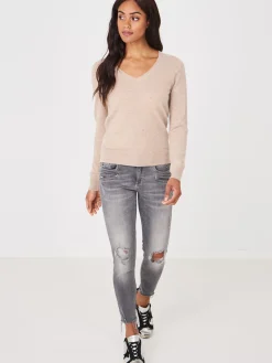 Basic Pullover Mit V-Ausschnitt Aus Bio-Kaschmir