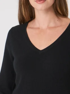 Basic Pullover Mit V-Ausschnitt Aus Bio-Kaschmir