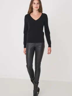 Basic Pullover Mit V-Ausschnitt Aus Bio-Kaschmir
