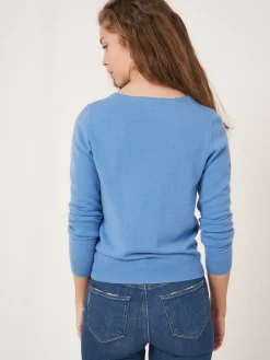 Basic Pullover Mit V-Ausschnitt Aus Bio-Kaschmir