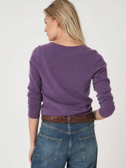 Basic Pullover Mit V-Ausschnitt Aus Bio-Kaschmir