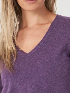 Basic Pullover Mit V-Ausschnitt Aus Bio-Kaschmir