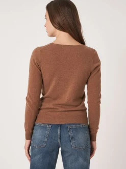 Basic Pullover Mit V-Ausschnitt Aus Bio-Kaschmir