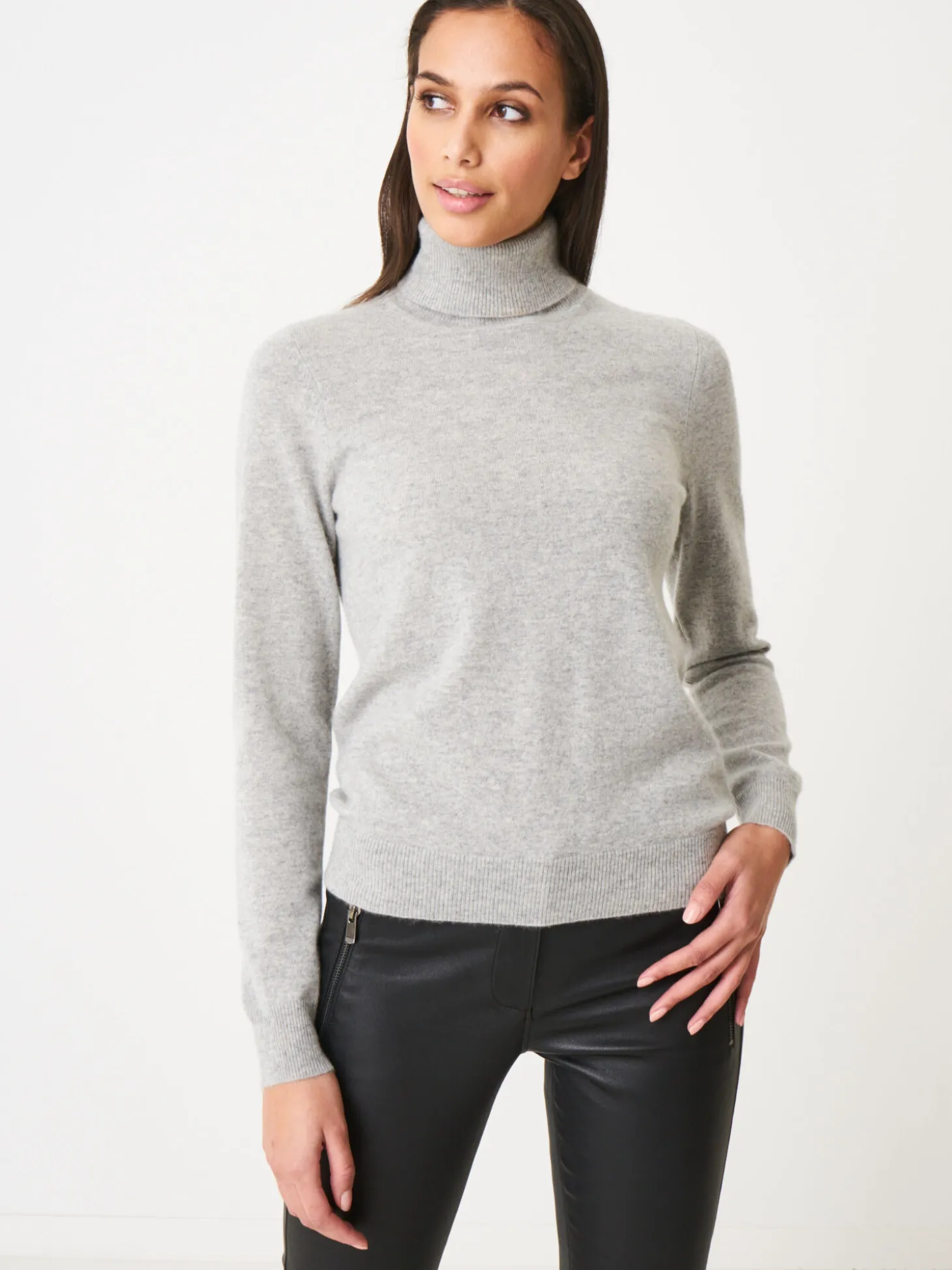 Basic Rollkragenpullover Aus Bio-Kaschmir