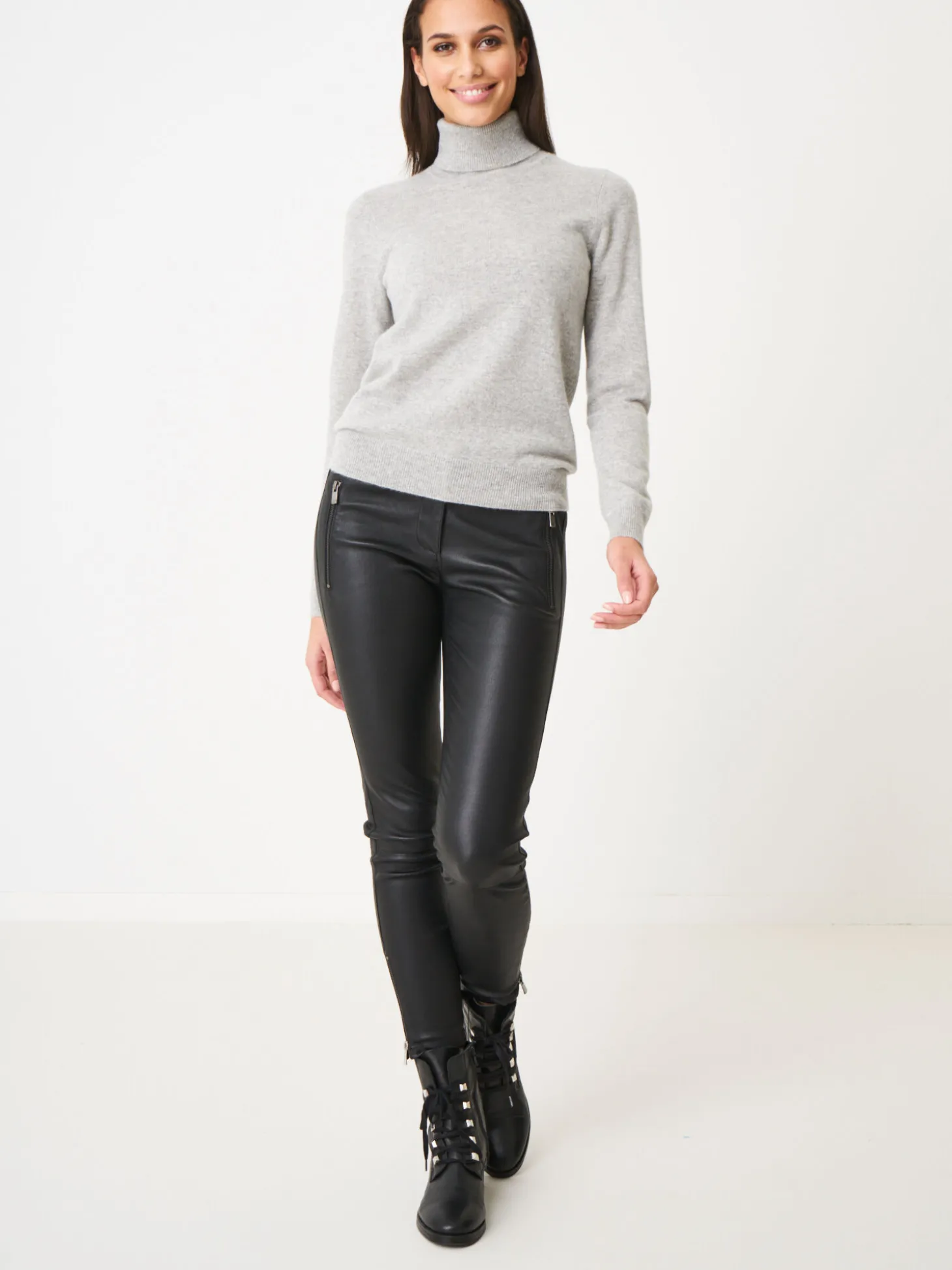 Basic Rollkragenpullover Aus Bio-Kaschmir