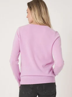 Basic Strickjacke Mit Rundhalsausschnitt Aus Bio-Kaschmir