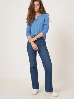 Basic Strickjacke Mit Rundhalsausschnitt Aus Bio-Kaschmir
