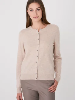 Basic Strickjacke Mit Rundhalsausschnitt Aus Bio-Kaschmir