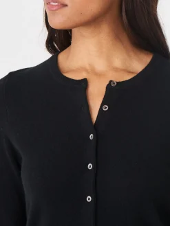 Basic Strickjacke Mit Rundhalsausschnitt Aus Bio-Kaschmir