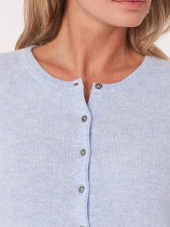Basic Strickjacke Mit Rundhalsausschnitt Aus Bio-Kaschmir