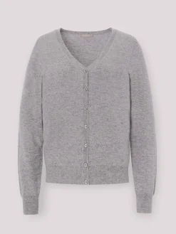 Basic Strickjacke Mit V-Ausschnitt Aus Bio-Kaschmir