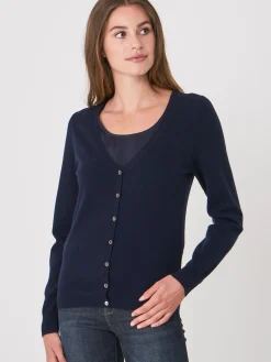 Basic Strickjacke Mit V-Ausschnitt Aus Bio-Kaschmir