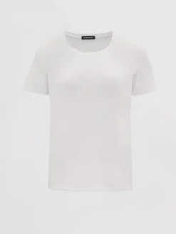 Basic T-Shirt Mit Rundhalsausschnitt Aus Baumwolle