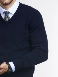 Basic V-Pullover Aus Kaschmir