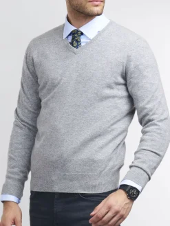 Basic V-Pullover Aus Kaschmir