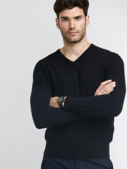 Basic V-Pullover Aus Kaschmir