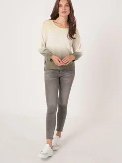 Bio-Kaschmir-Pullover Mit Dip-Dye-Druck